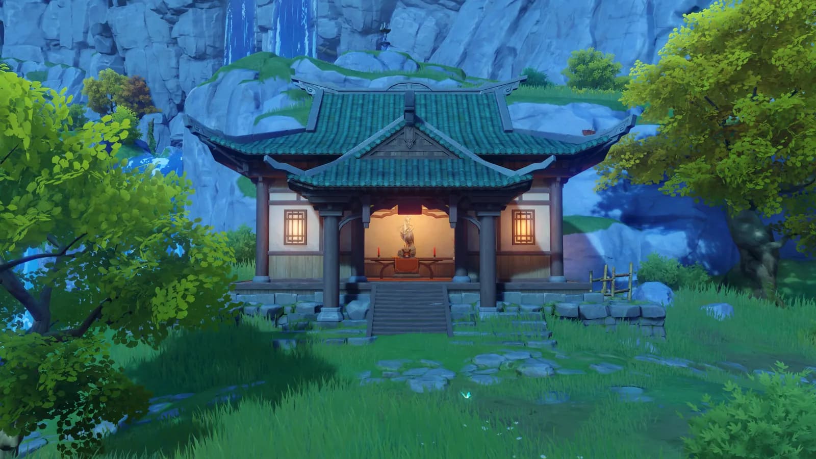銅雀のお寺・宵の灯